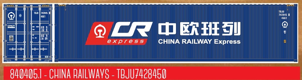 1:87 40´ HC Container CR Expr "Silk Road", China Railway Express, Behälternummer TBJU 742845 0