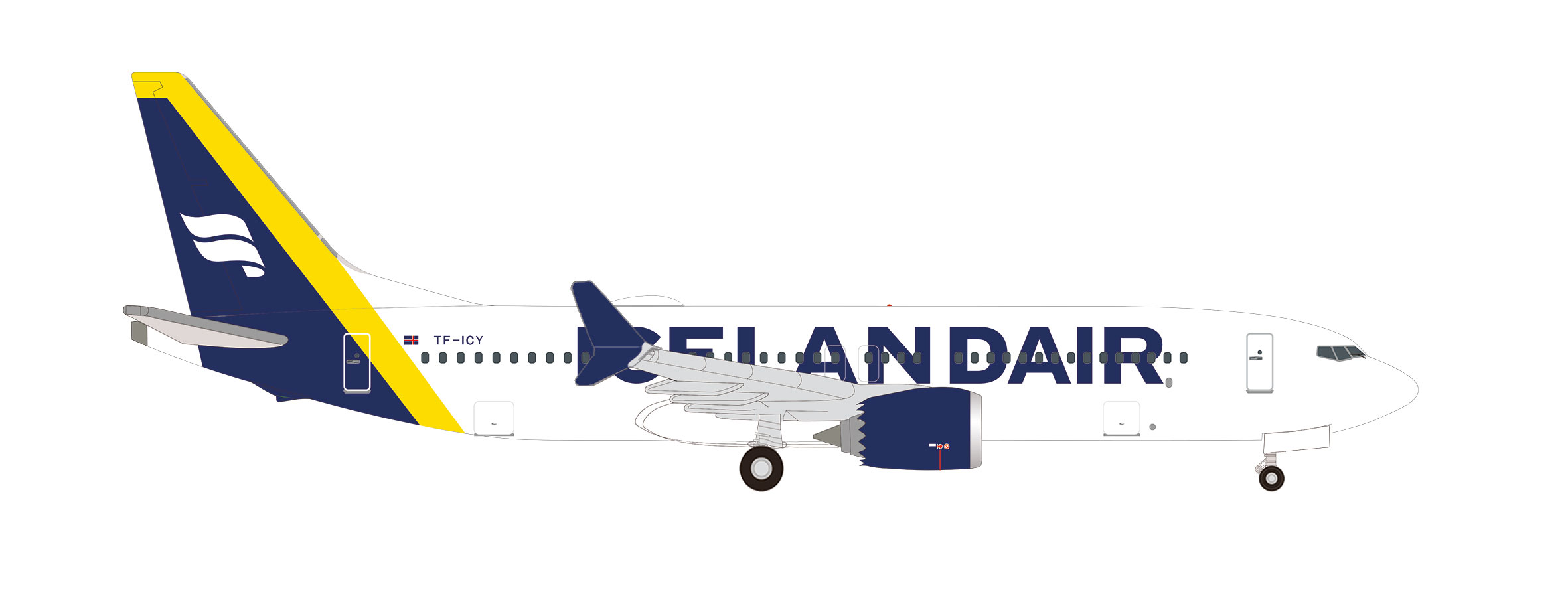 B737 Max 8 Icelandair - yello 