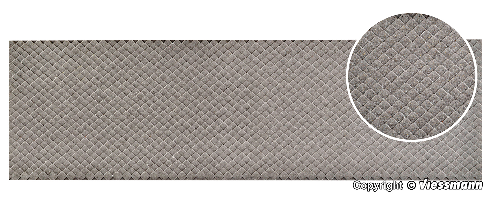 Dachplatte Schiefer Waben- Deckung L 54 x B 16,3 cm 0