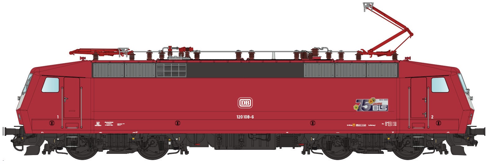 DB E-Lok BR120 orientrot "75 Jahre BLS" Ep.Vb DC