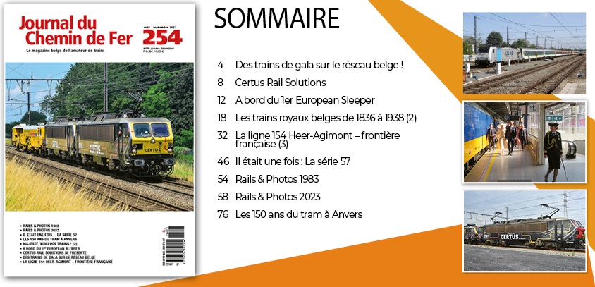 Journal du Chemin de Fer 254 Le magazine belge de l´amateur de trains - französische Ausgabe