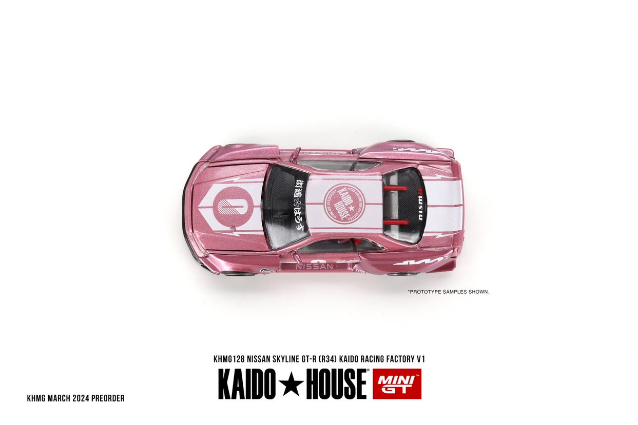 Kaido House Nissan Skyline GT-R (R34) pink 1:64