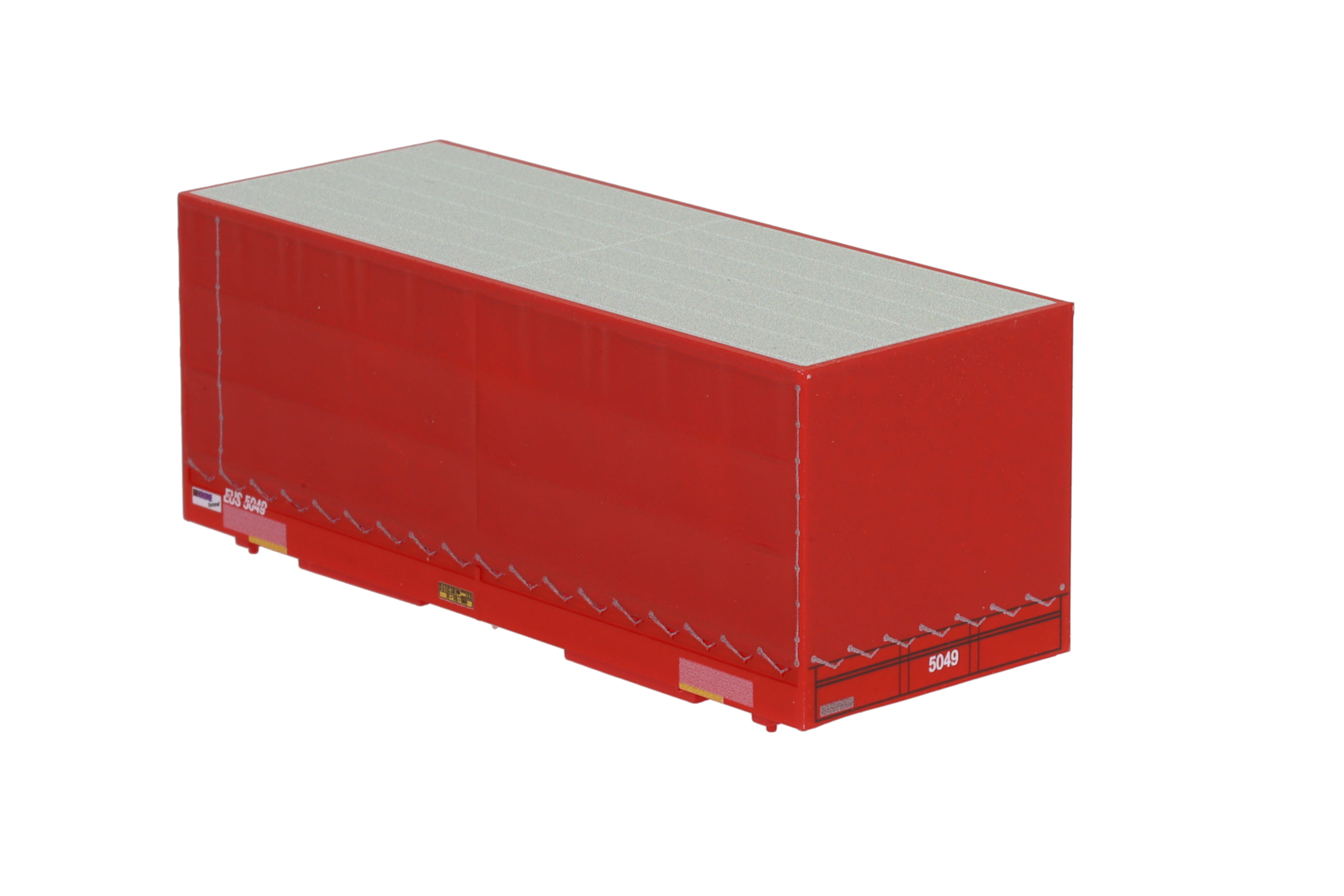 1:87 Container WB-C715 EURO- SHUTTLE, Wechselbehälter WB-C 715 PP Pritsche / Plane, Behälter-Nr: EUS 5049