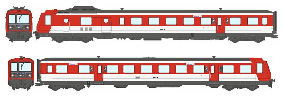 SNCF RGP1 X2730 rot/we Ep4 DC Betr-Nr: X2730, modernisiert, rot / weiß, ALPAZUR, Logo Beffara, Lyon-Vaise