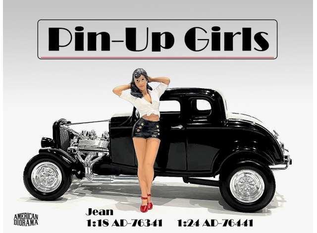 Pin-Up Girl Jean 1:18 Ohne Fahrzeug! Farben Ähnlich!