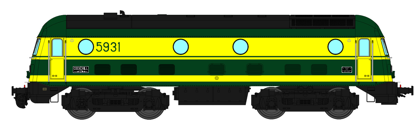 SNCB Type 59 4 Lampen DC grün/gelb, Betr.-Nr.: 5931, B-Logo, Depot Haine St. Piere, Ep.4