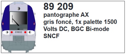Panthograph AX SNCF BGC 1 St., 1500 V =