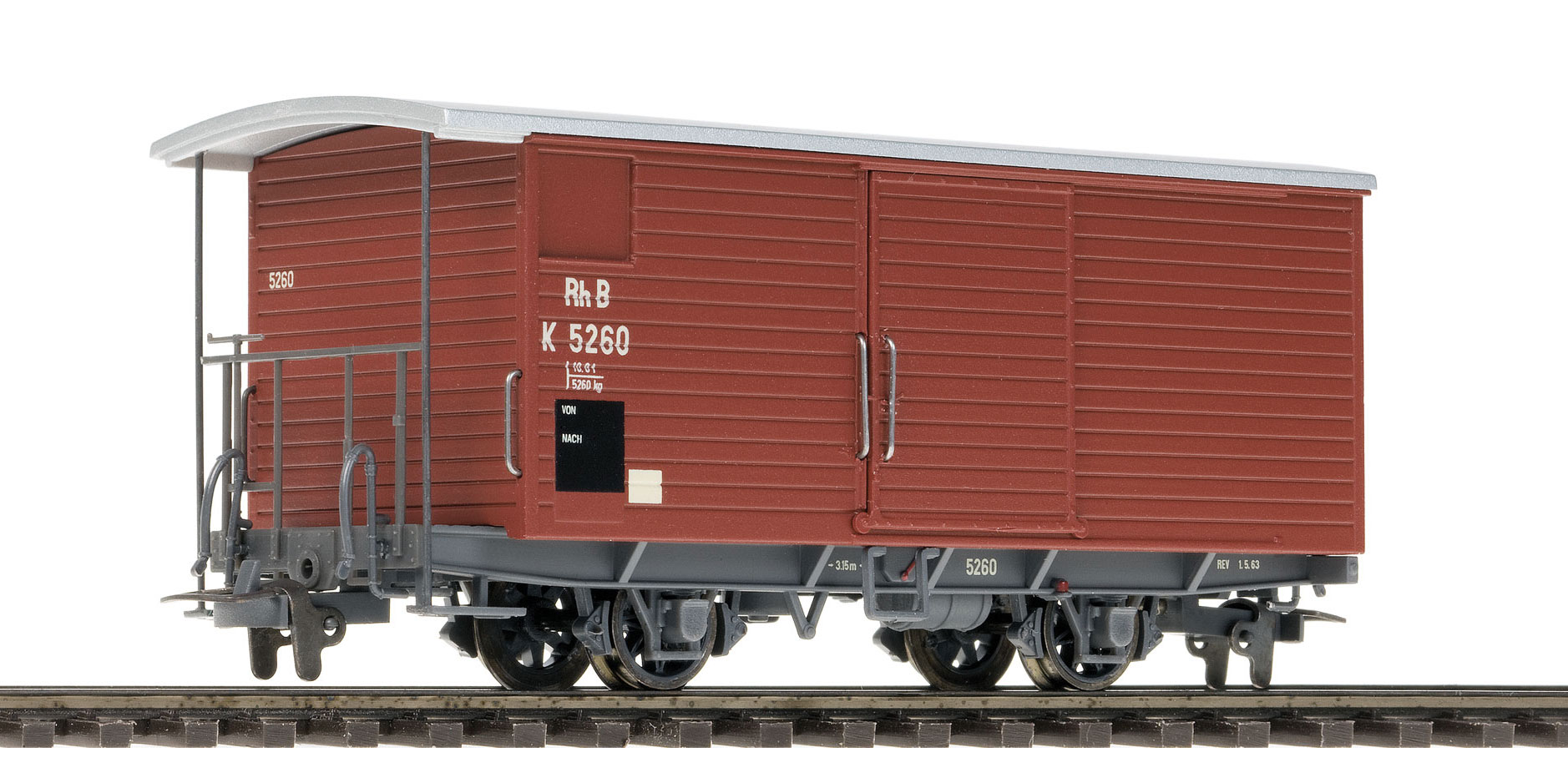 RhB Gk5289 gedeckt GüterWagen braun