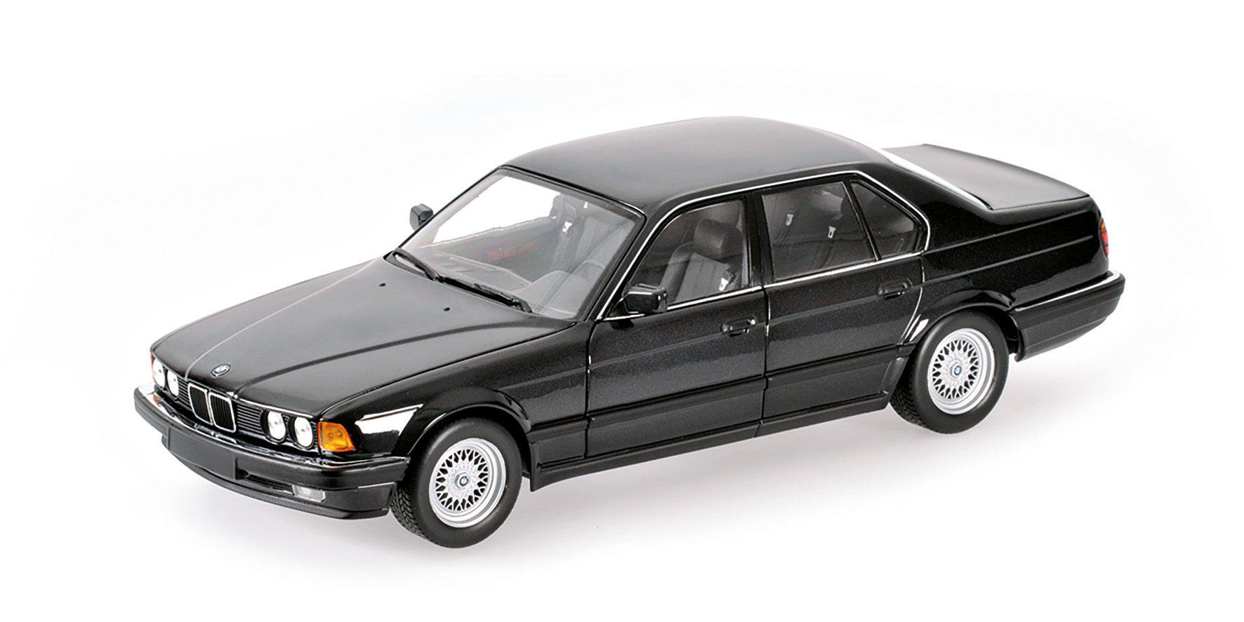 BMW 7er Serie(E32)`1986schwar schwarz metallic 1:87 ABS