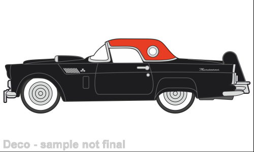 Ford Thunderbird, schwarz/rot 1956