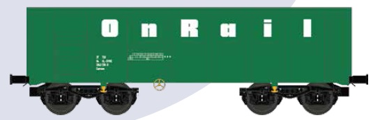 OnRail off.Güterwag.Eamnos AC Offener Güterwagen Eamnos On Rail, grün, m. Logo, AC