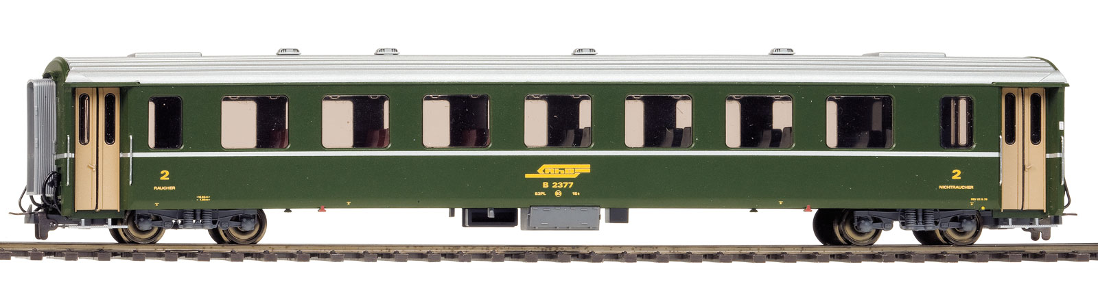 RhB B2436 EWII 2.Kl. grün Ep4 Personenwagen für Albula-Schnellzug