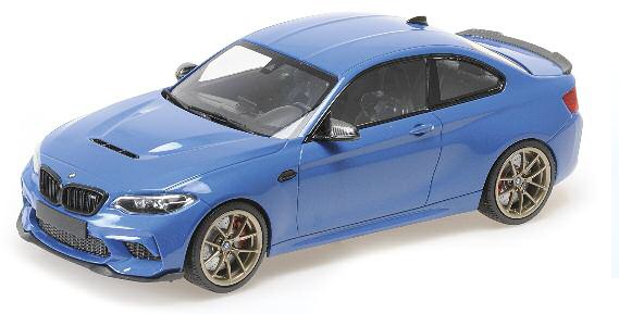 BMW M2 CS`2020 blau met.18 blau metallic mit goldenen Felgen 1:18 Die Cast