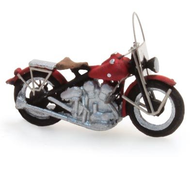 H0 Motorrad USA zivil rot Fertigmodell