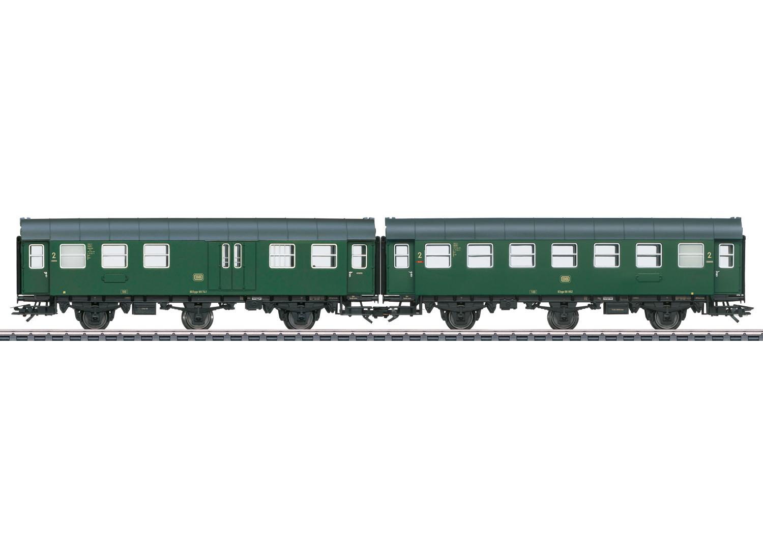 DB Personenwagenpaar Ep.III Umbauwagen mit Innenbeleuchtung