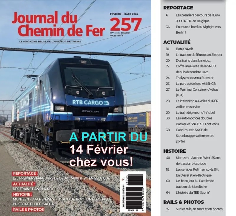 Journal du Chemin de Fer 257 Le magazine belge de l´amateur de trains - französische Ausgabe