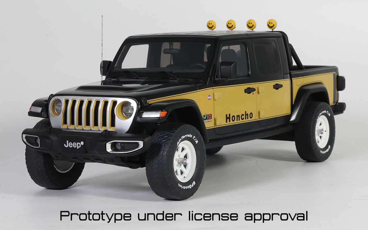 Jeep Gladiator Honcho 2020 schwarz mit gelbem Dekor 1:18