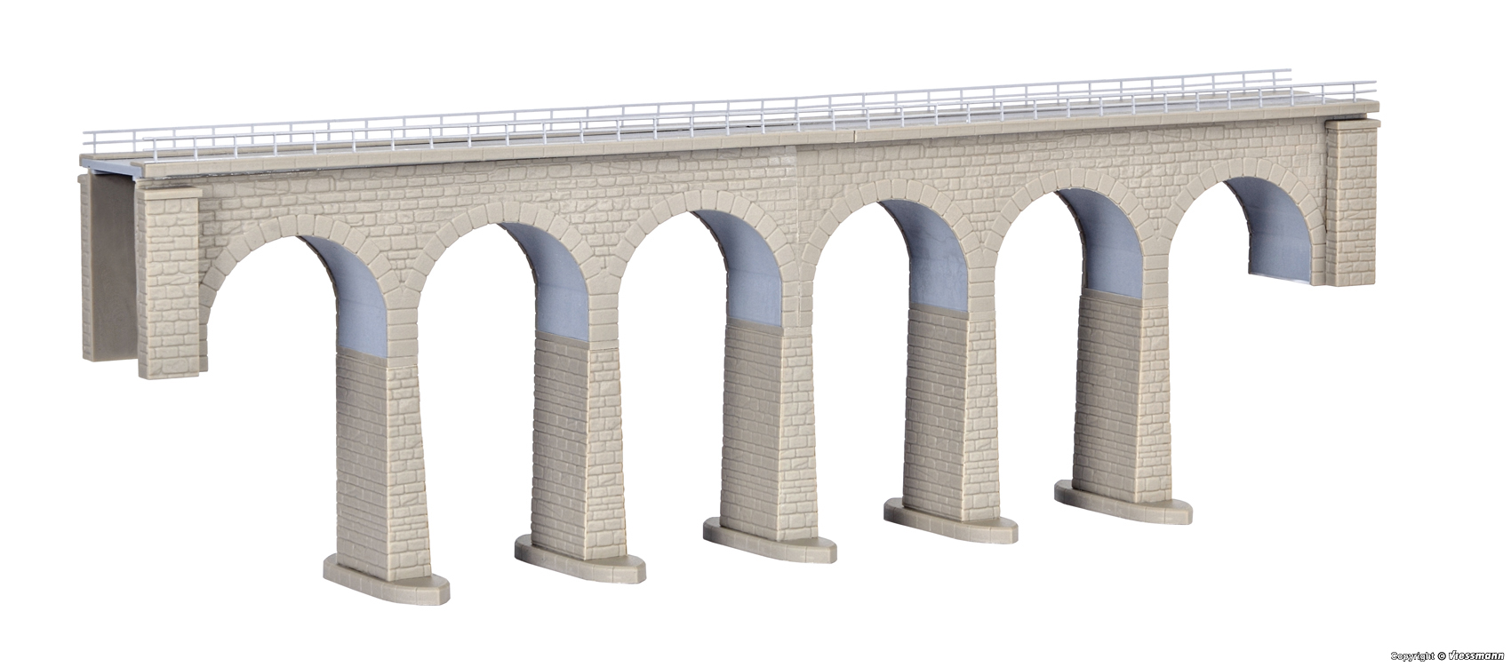 Ravenna Viadukt mit Eisbrecherfundamenten, eingleisig, N/Z