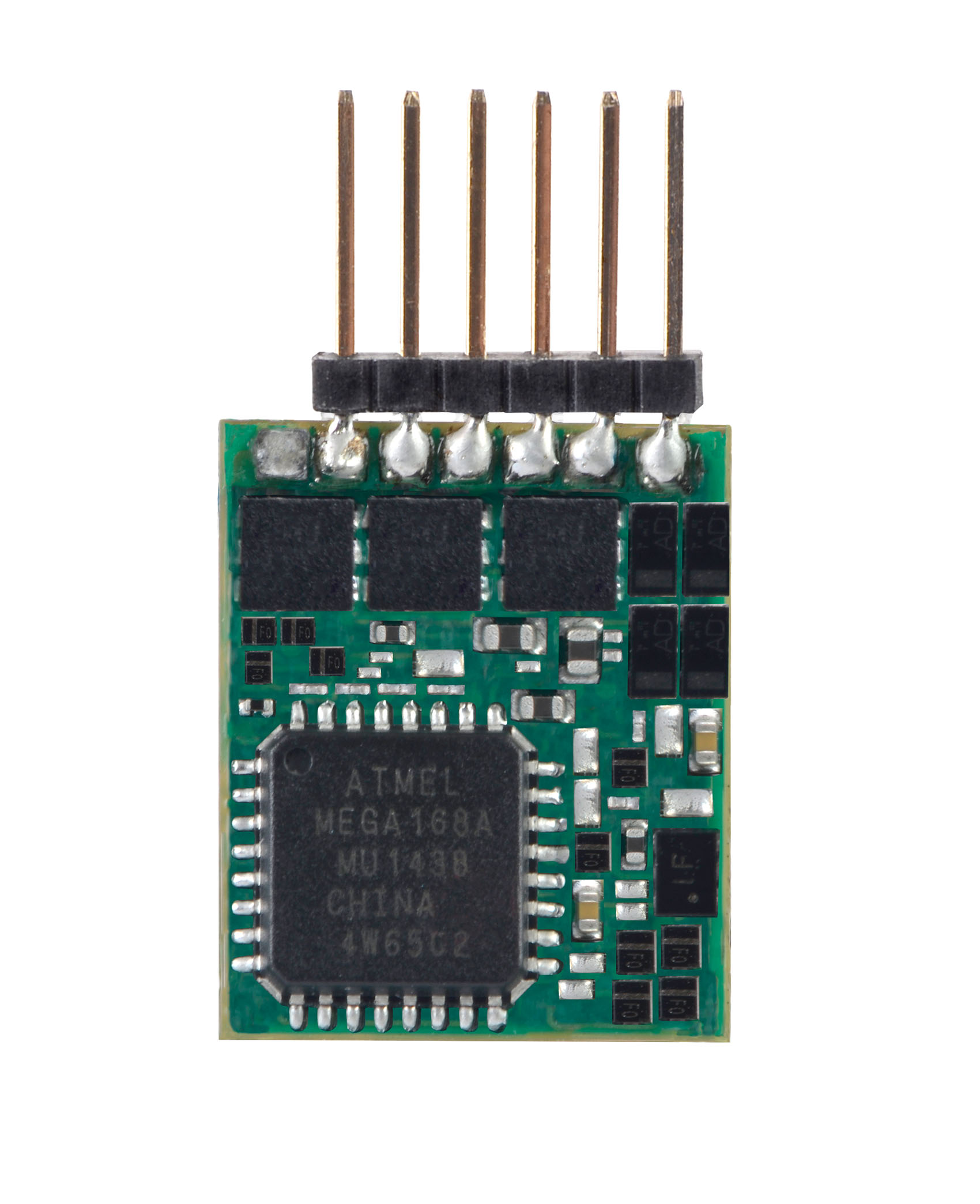 N Lokdecoder mit NEM651 Stiftleiste 6-polig DCC/MM RailCom 1,56 x B 0,95 x H 0,21 cm (inkl. Stecker).
