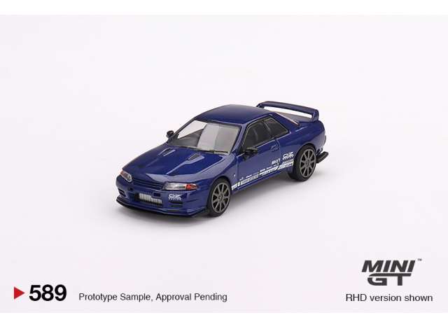 Nissan Skyline GT-R Top Secret metallic blau 1:64