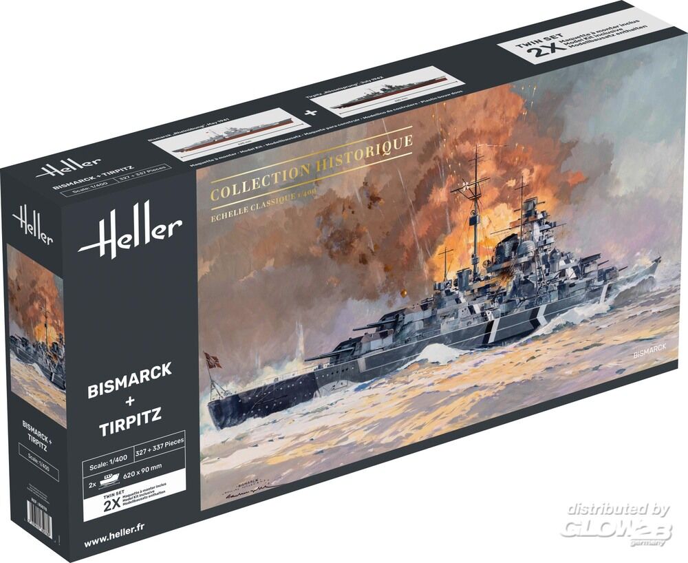 1:400 Twinset Bismarck + Tirpitz