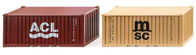 Set mit 2x 20´ Container "ACL" und "msc" Baujahr ab 1965