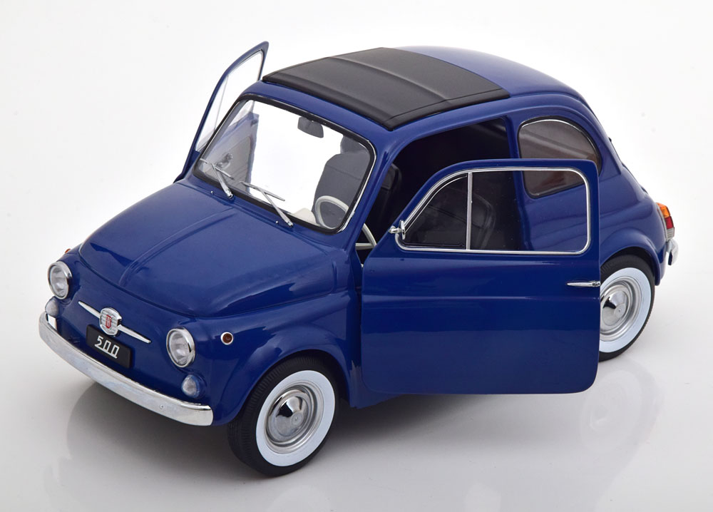 Fiat 500 blau 1:12 