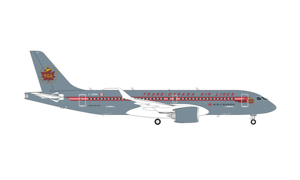 Airbus A220-300 Trans Canada Air Lines retro livery 1:200