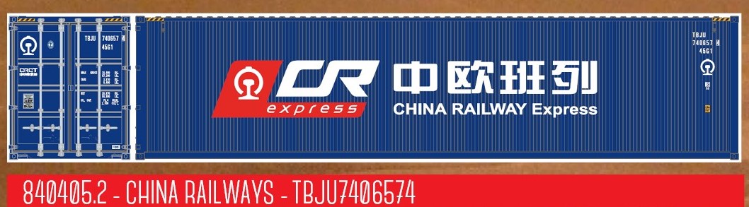 1:87 40´ HC Container CR Expr "Silk Road", China Railway Express, Behälternummer TBJU 740657 4