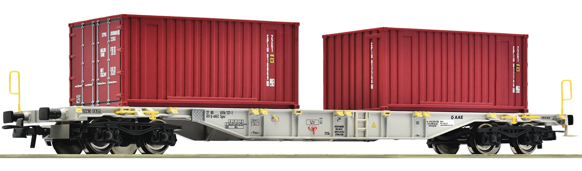 AAE Containertragwagen Ep.VI mit 2c 20´ Container