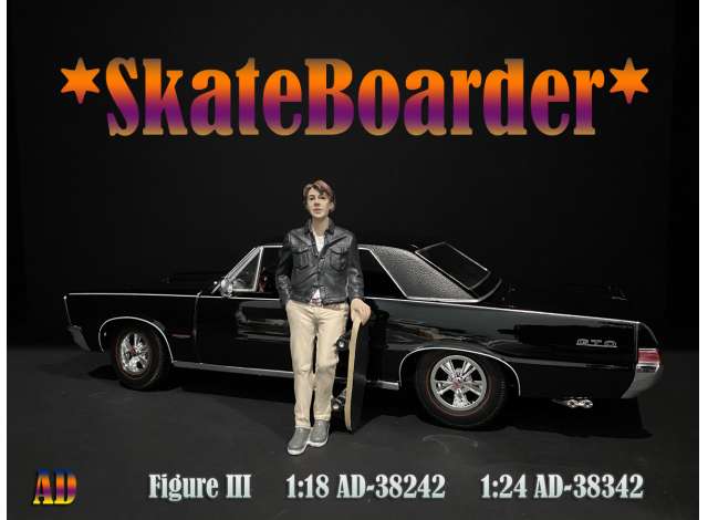 Figur mit Skateboard 1:18 Ohne Fahrzeug! Farben ähnlich!
