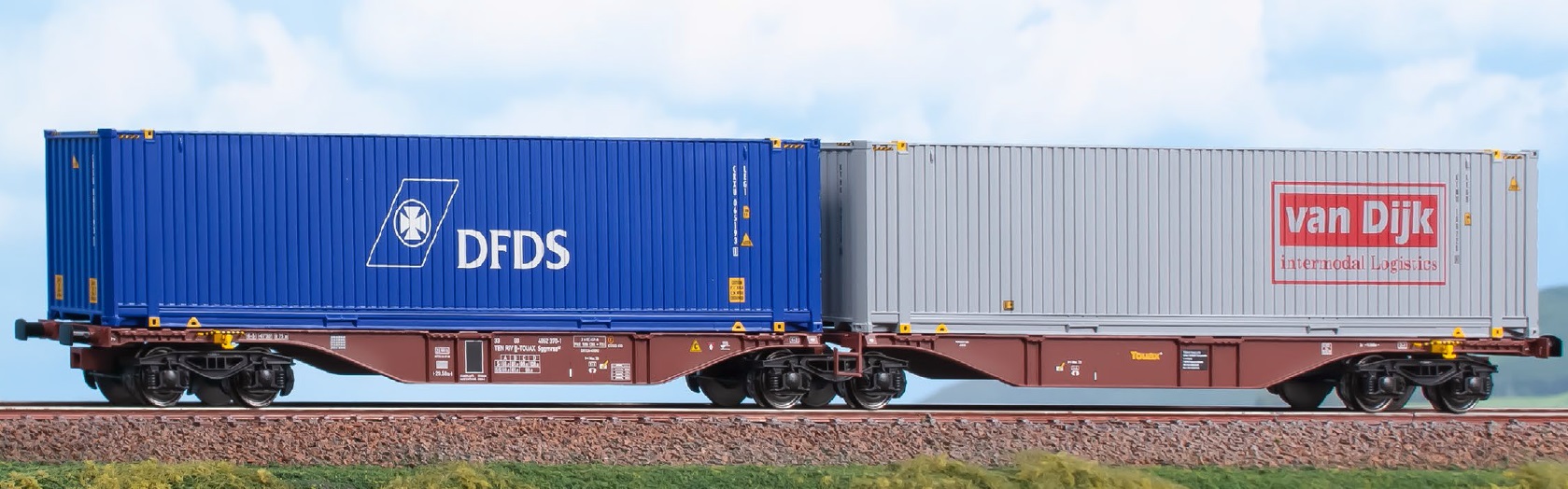 Touax Doppel-Containertrag wagen Ep.V/VI