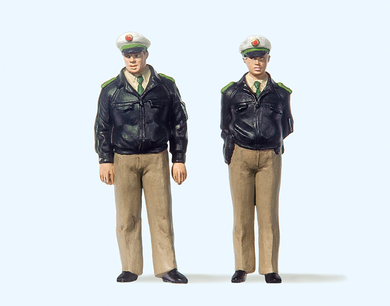 Polizisten stehend, Grüne Uniform, BRD, 1:32
