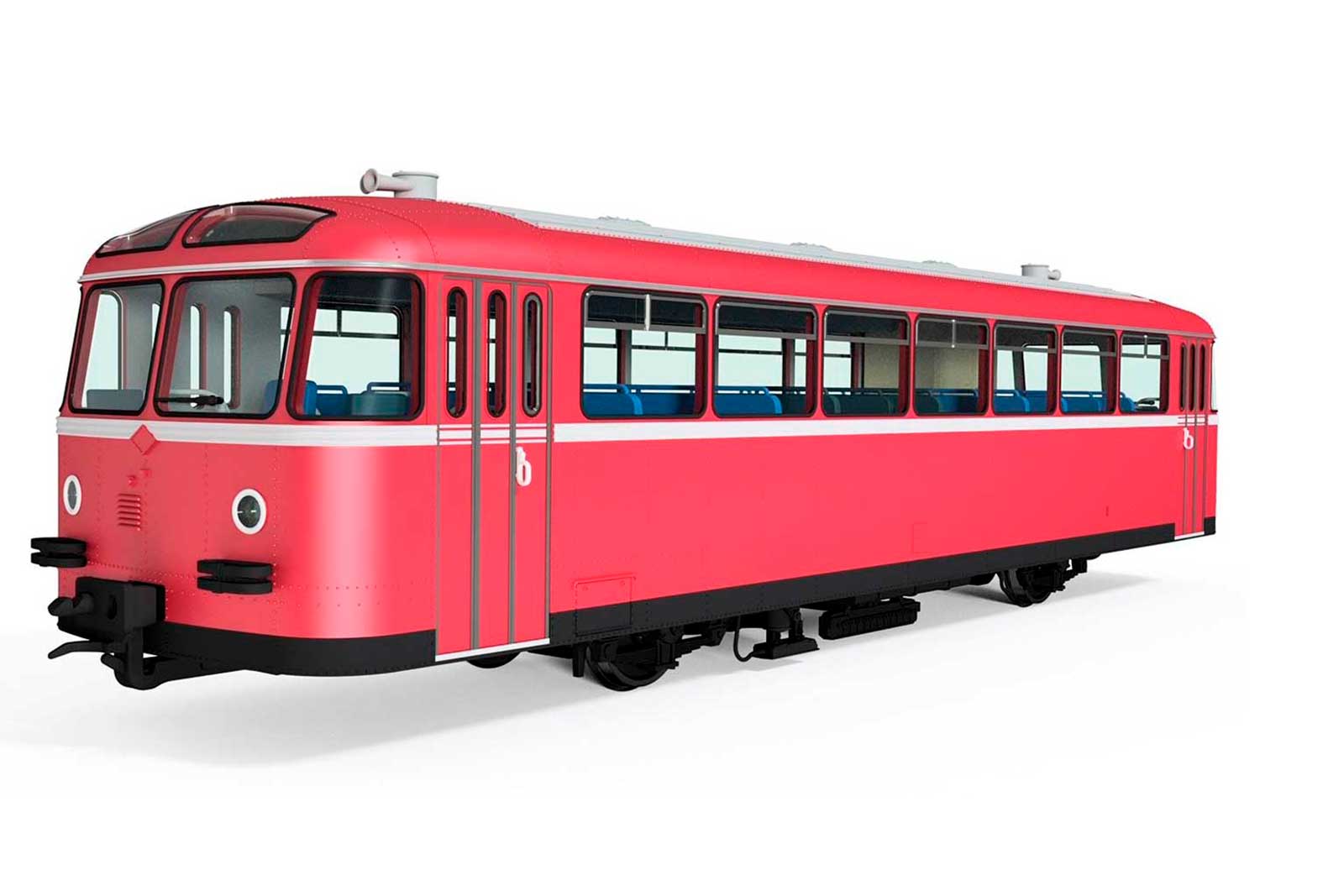 0 DB Schienenbus VT95 Ep3a Schienenbus Motorwagen, rot, Zweilichtspitzensignal Betr.-Nr. n.n.