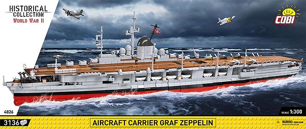 WWII Flugzeugträger "Graf Zeppelin" 3136 Teile