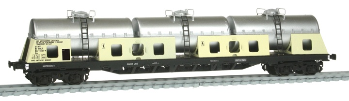 Umbausatz SNCF Milchtransport Ep.4, Gattung Uas, enthält Kleinteile aus Weißmetall, PVC, Messingätzteilen