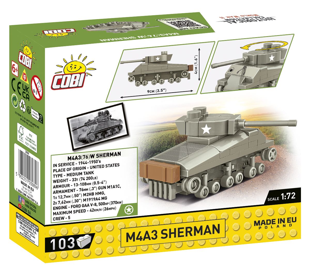 1:72 US Sherman M4 