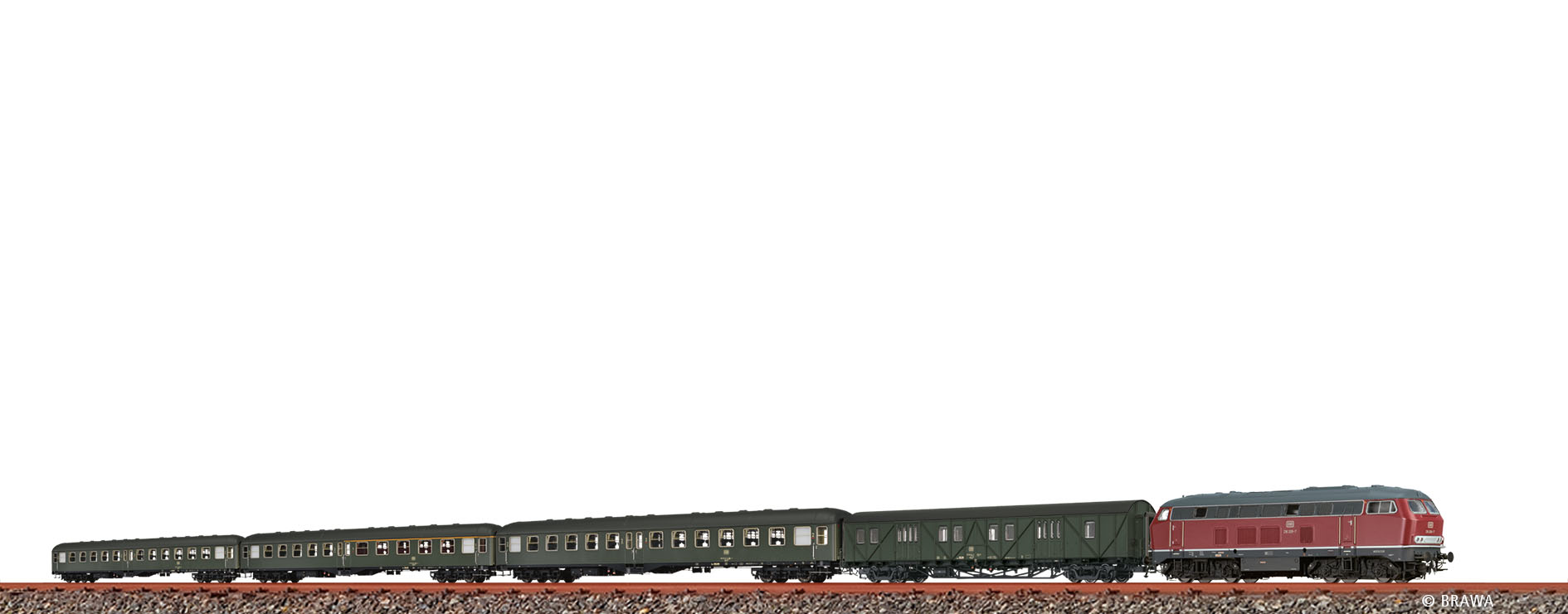 DB Zugset Diesellok BR216 mit 4 Wagen Ep.IV DCC Sound