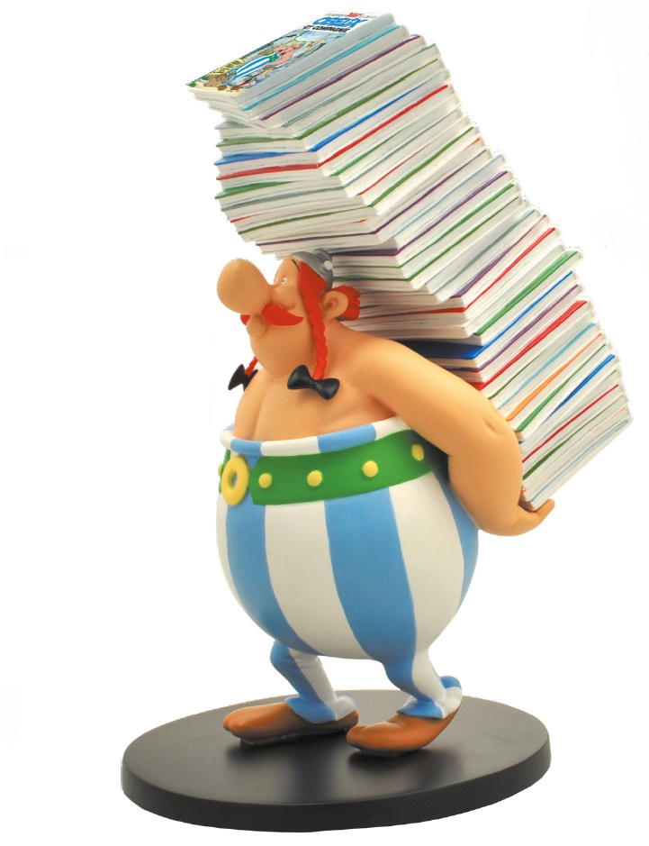 Obelix mit Comics Figur ca. 32cm hoch