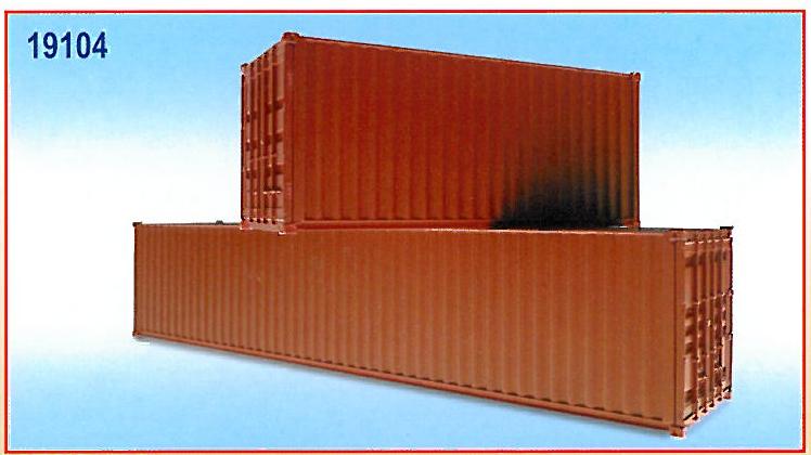 Set 6 Container unbedruckt 4x 20´ Fuß und 2x 40´ Fuß