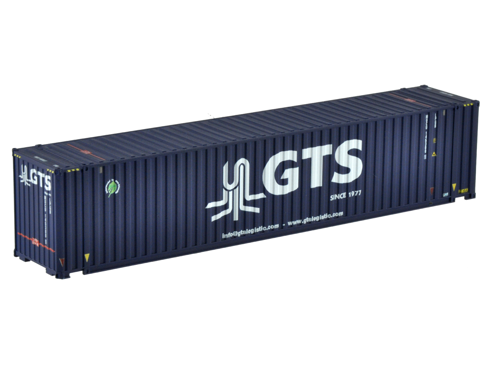 1:87 45´ Container G.T.S. blau, neues Logo weiss-weiss, WB-A HC (Euro), # MUCU 145300