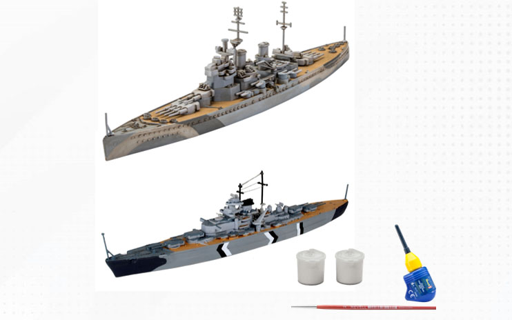 1:1200 Bismarck Battle Diorama Set