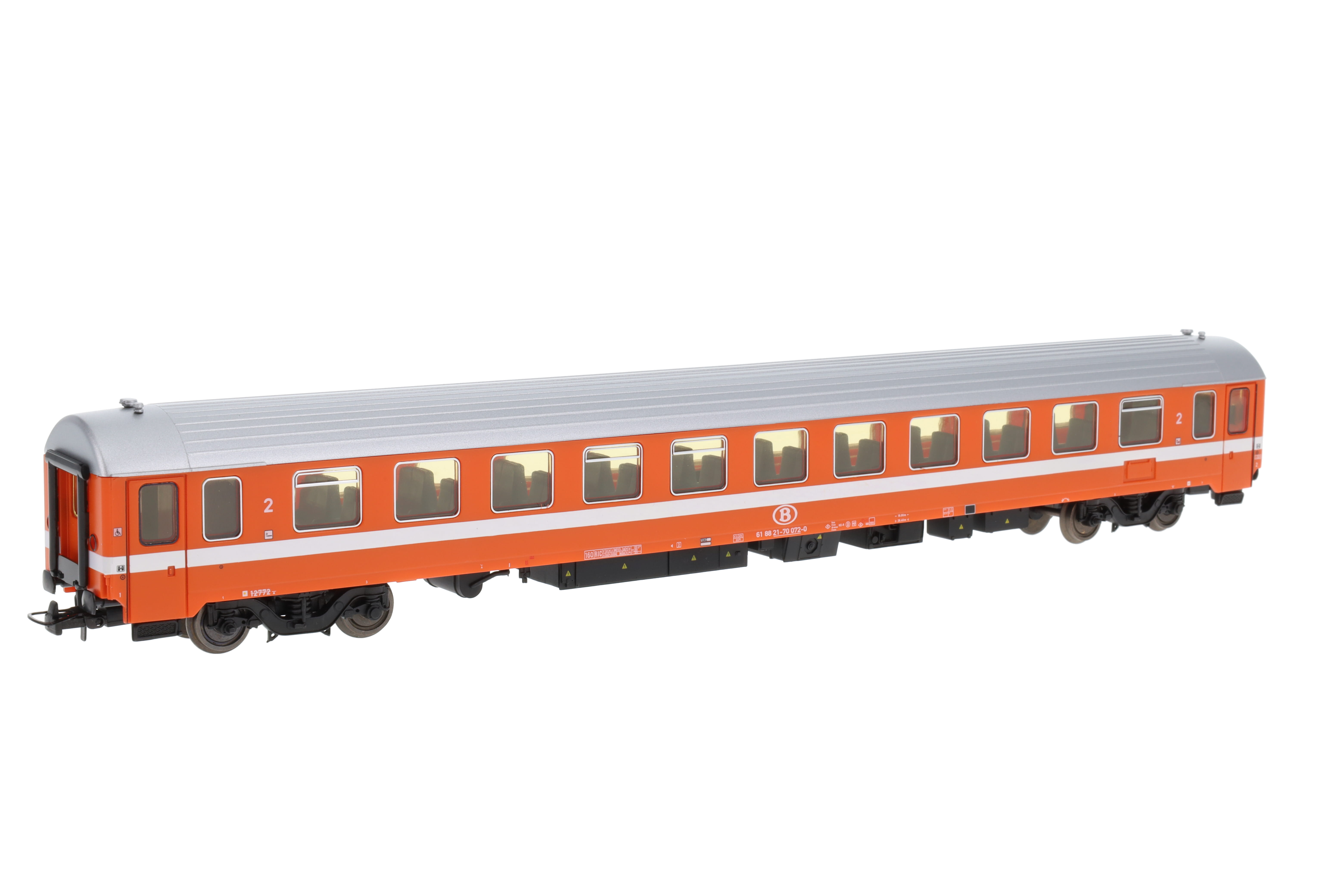 SNCB I10 B/B orange Ep.4b-5 Eurofima C1 mit weißem Streifen, mit Airco