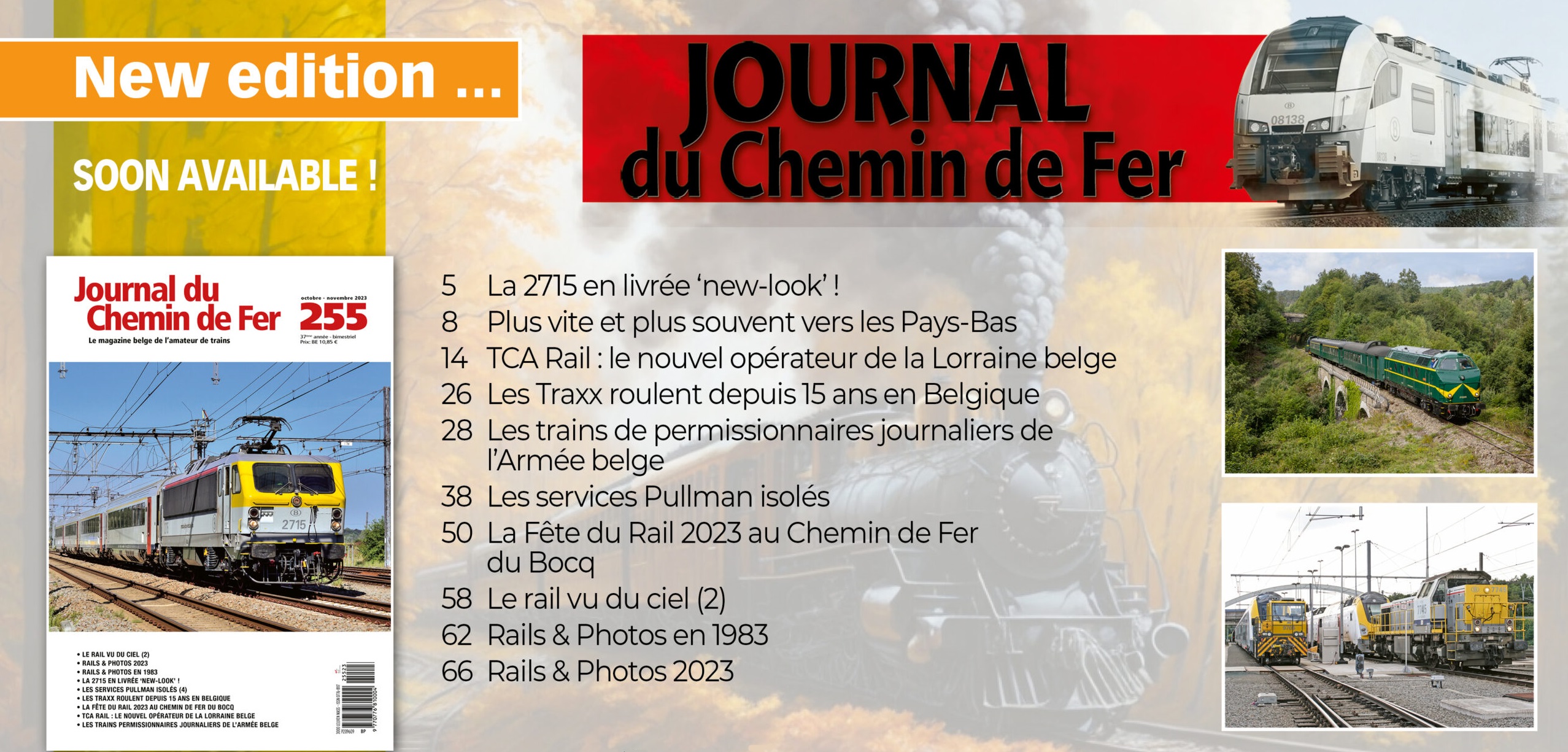 Journal du Chemin de Fer 255 Le magazine belge de l´amateur de trains - französische Ausgabe