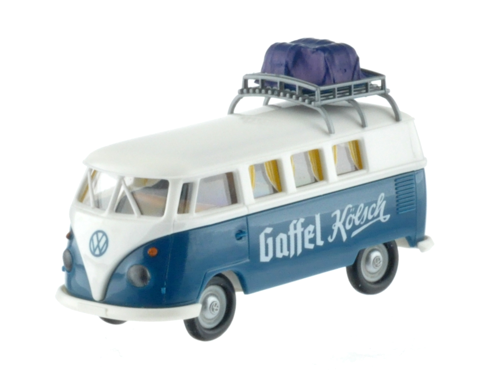 VW T1b "Gaffel Kölsch" incl. Dachgepäckträger mit verdeckten Bierfässchen Sondermodell Hünerbein