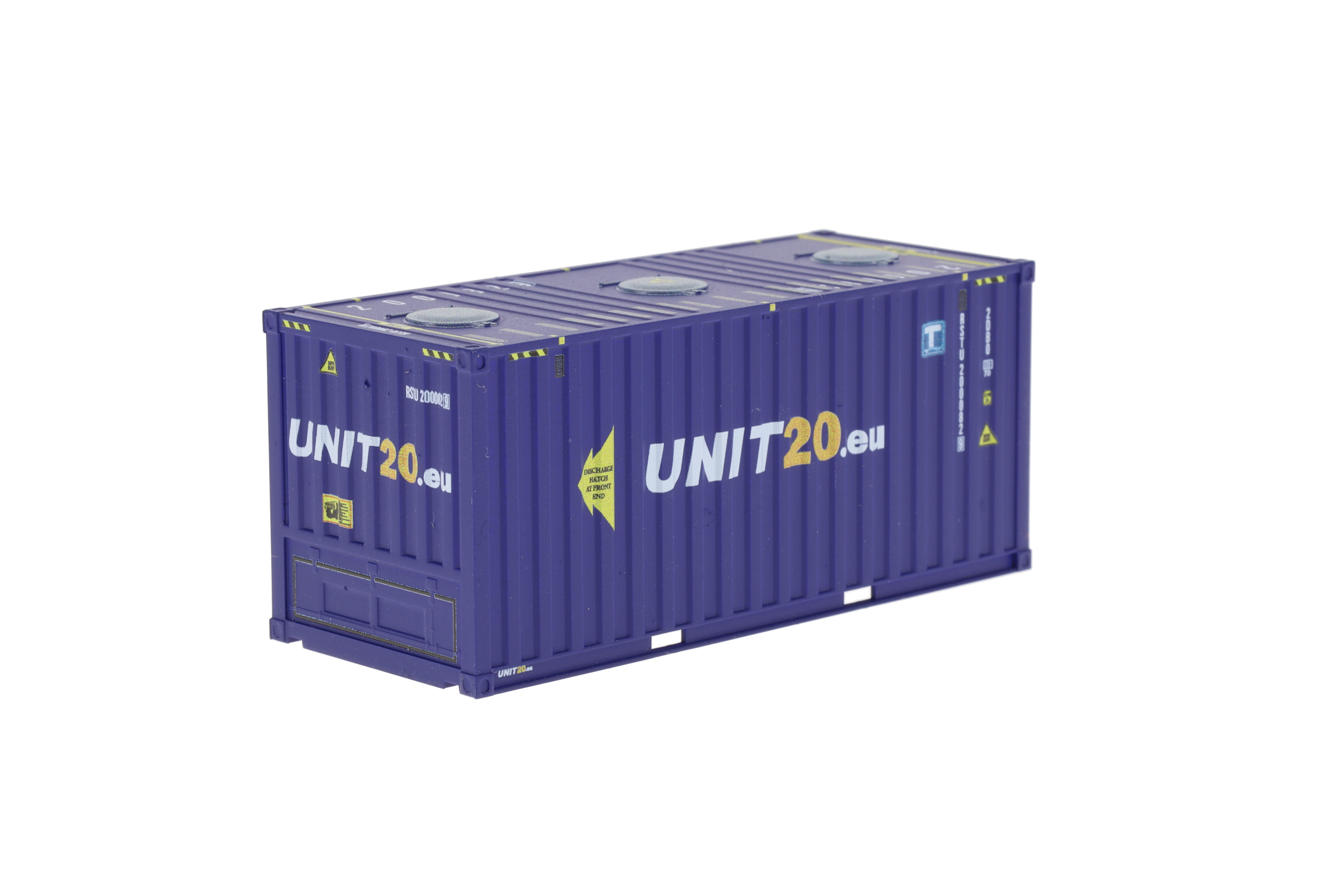 1:87 20´Bulk-Container UNIT20 blau, Behälternummer: RSTU 200082